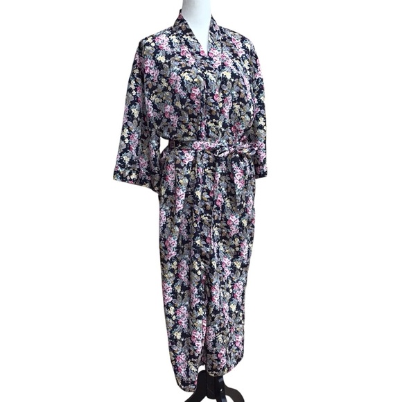 Vintage Lord & Taylor Floral Long Robe Size M - Picture 1 of 10
